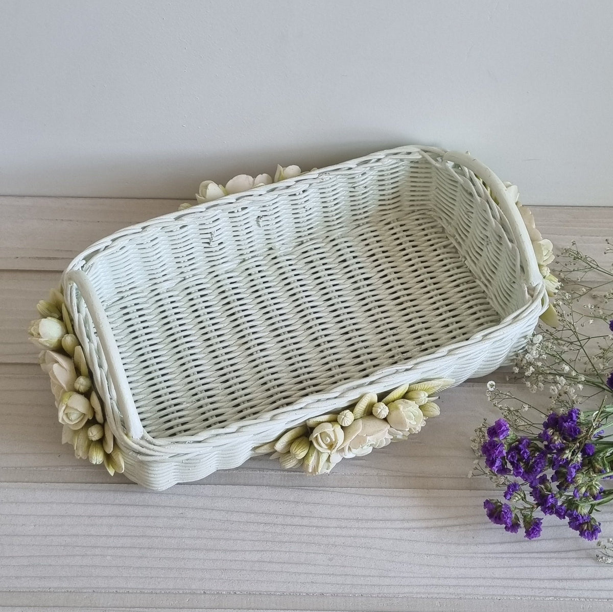 Ivory Rosa-Metallic Basket (s)