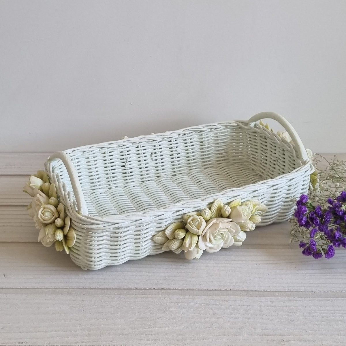 Ivory Rosa-Metallic Basket (s)