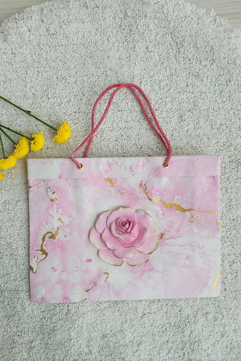 Decorative Paper Bag Set: Cerulean Peacock, Taffy Rose, and Florals Combo