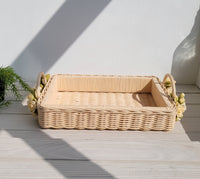 Cedar Basket with Wooden Brim