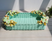 Sea Grass Floret Wicker Tray