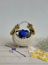 Ivory Blooming Ship Basket