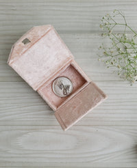 Birdie Velvet Coin Box - Blush &Birdie Velvet Coin Box - Gold