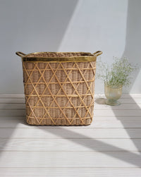 Caramel Luxe Wicker Basket (Quad)