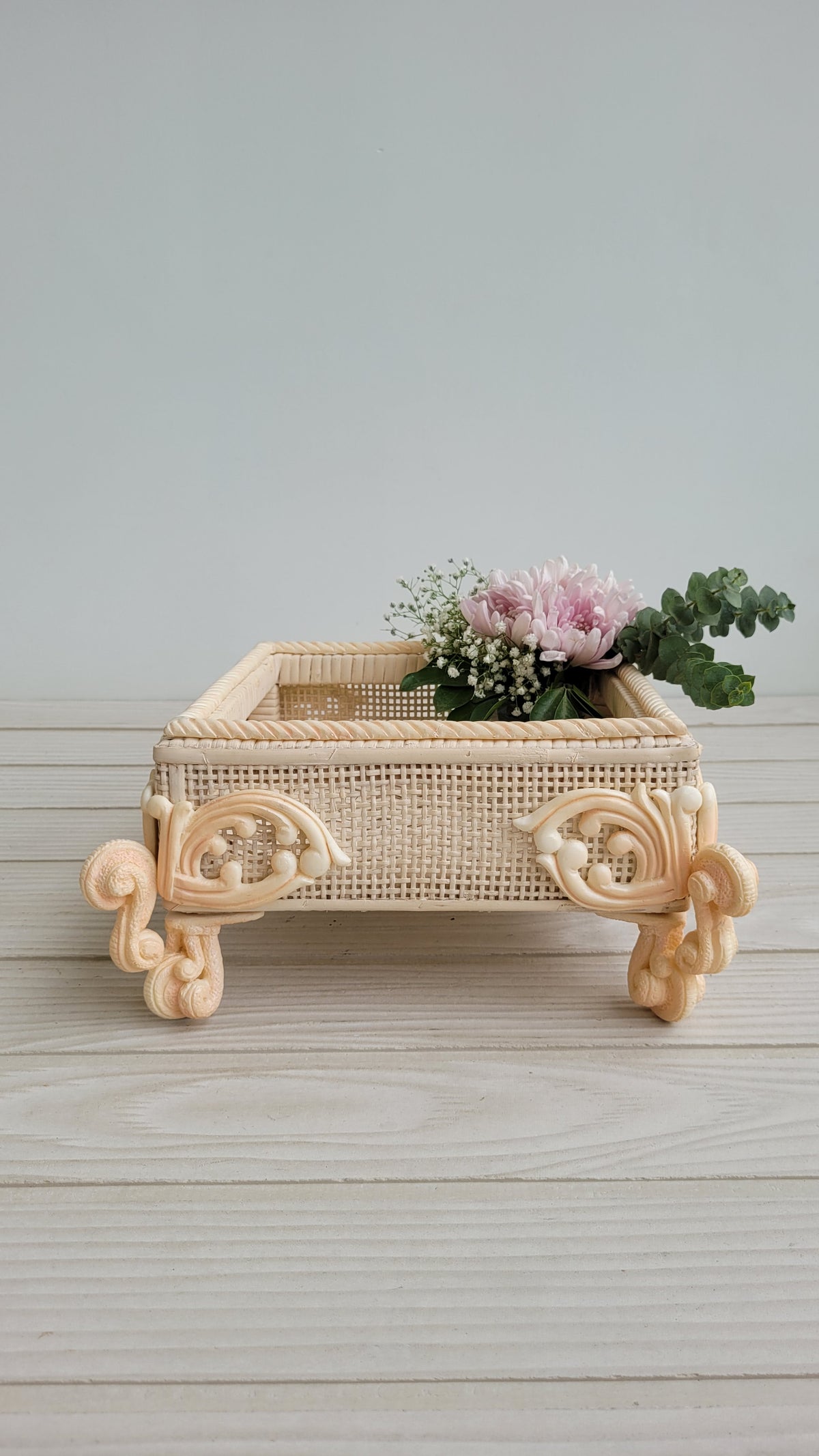 Apricot Quad Wicker Tray