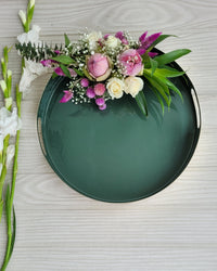 Mirage Brass Tray (Green)