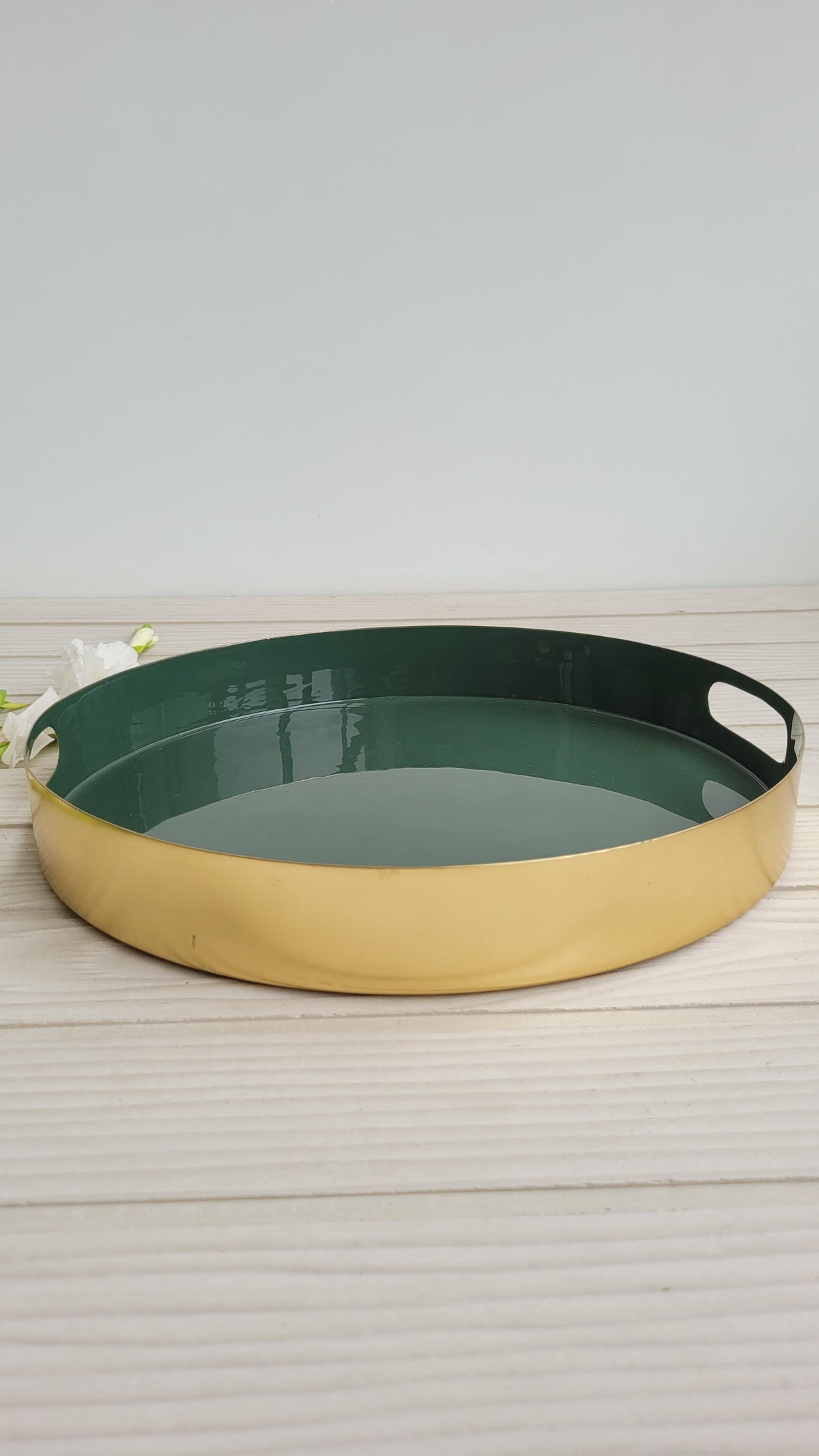 Mirage Brass Tray (Green)