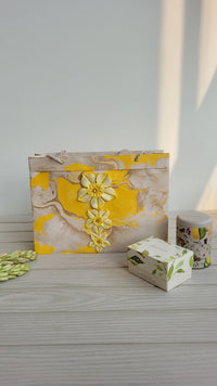 Decorative Paper Bag Set: Cerulean Peacock, Taffy Rose, and Florals Combo