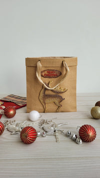 Reindeer Jute Paper Bag