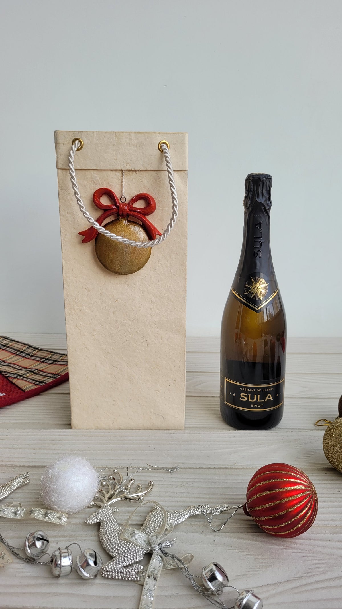 Christmas Cheer Wine Bag