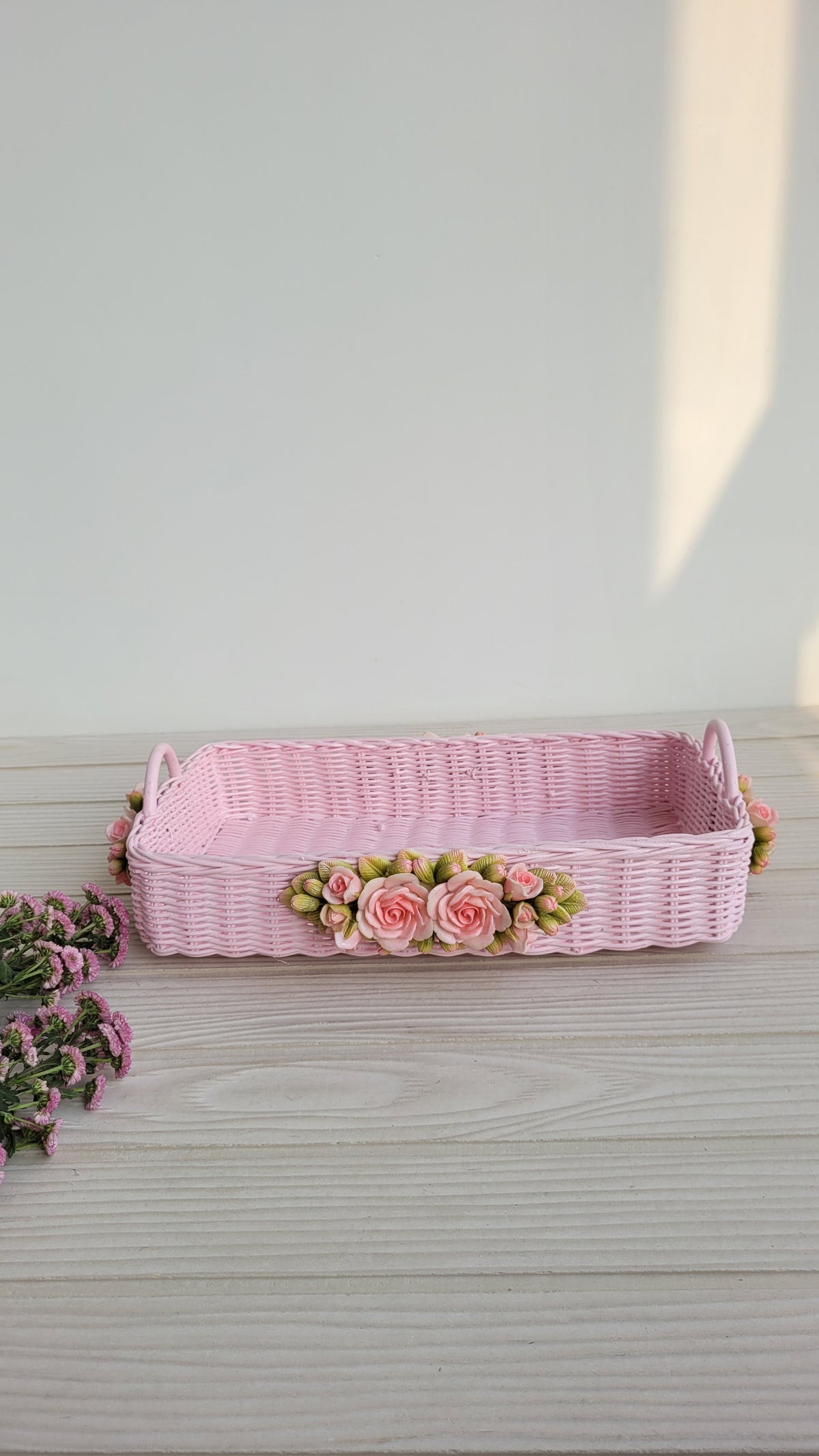 Curated Floret Pink Basket