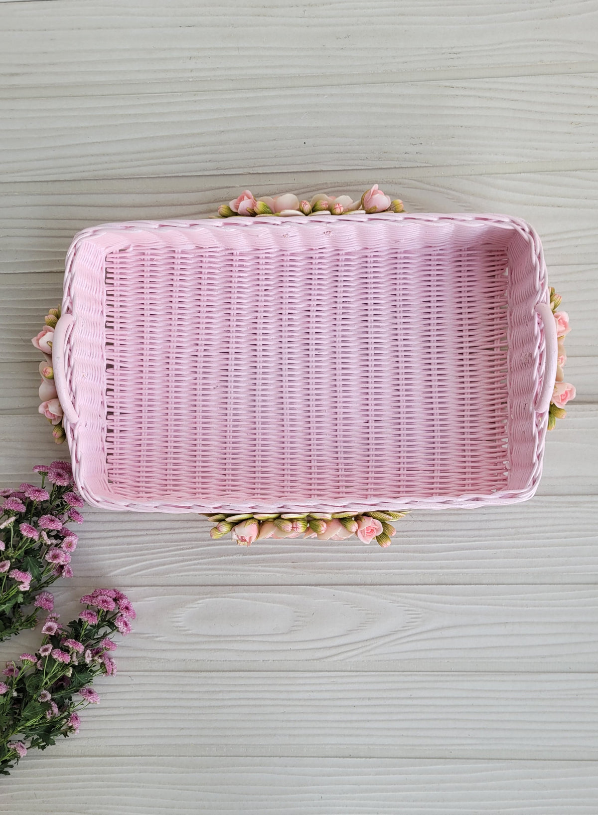 Curated Floret Pink Basket