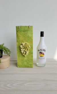 Nature Wine Bag Set: Parchment Brown and Forest Flower Combo