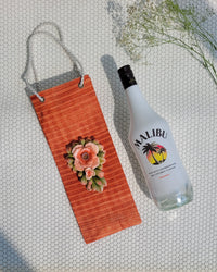 Orange Chevron Wine Bag