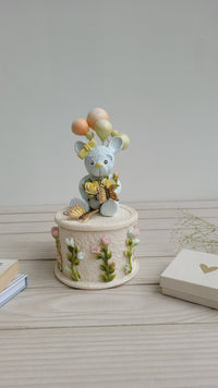 Teddy & Balloons Ivory Box