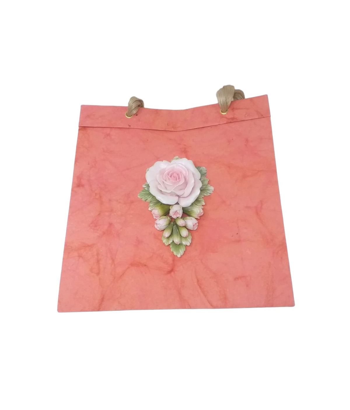 Rosette Paper Bag Set: Lime and Blush Rosette Combo