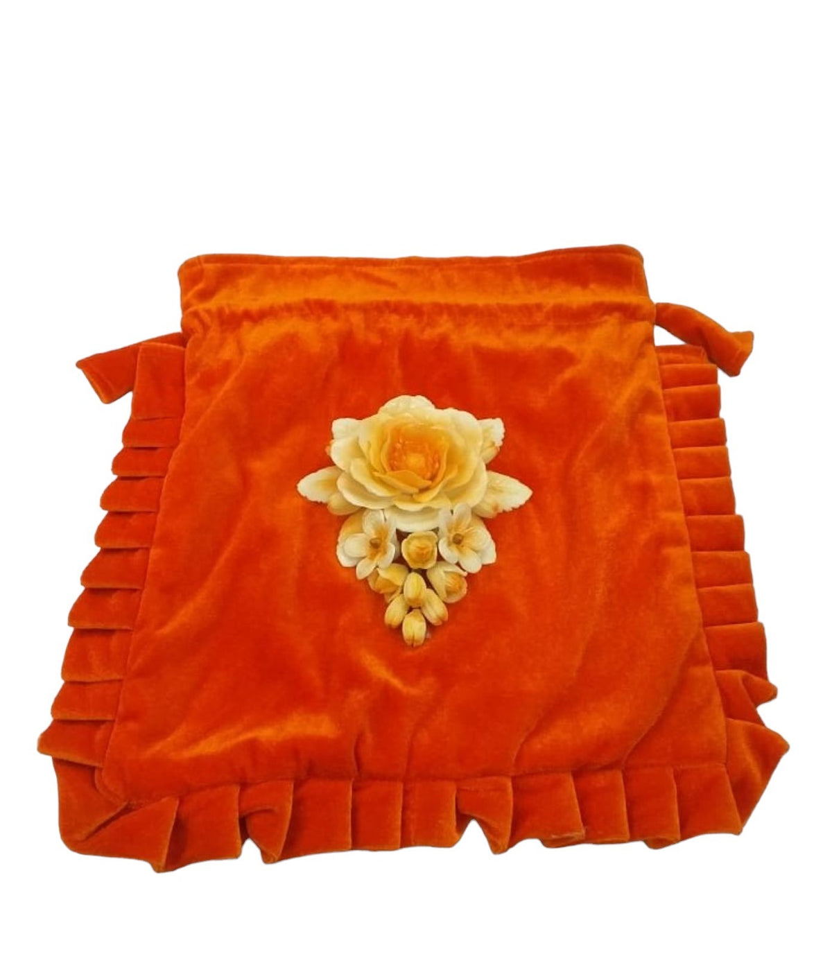 Tangerine rose embellished Potli Bag