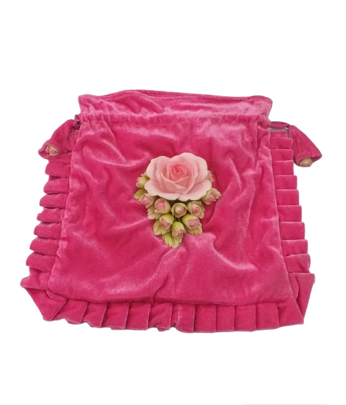 Punch rose embellished Potli Bag