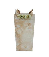 Floral Bag Set: Abstract Roset Paper, Carnation Wreath Jute, and Abstract Roset Whiskey Combo