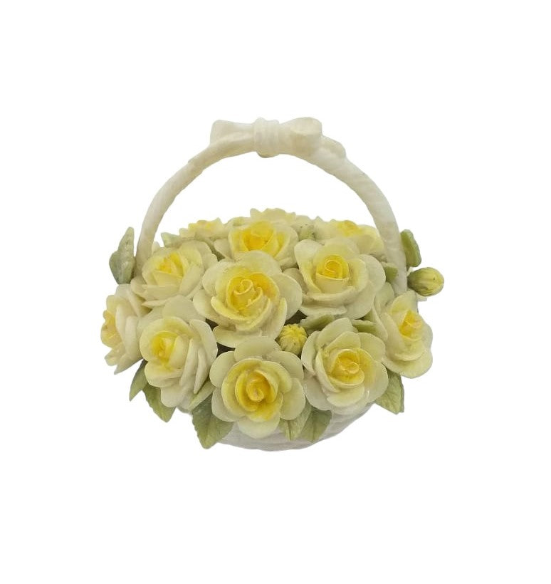 Rosy-Yellow Floral Basket