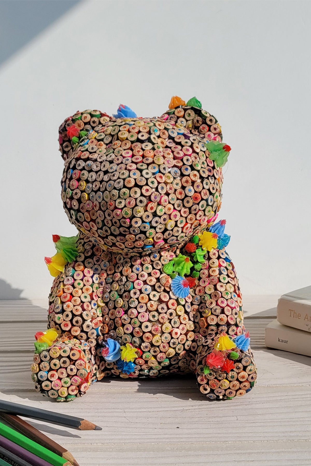 Pencil Teddy Sculpture