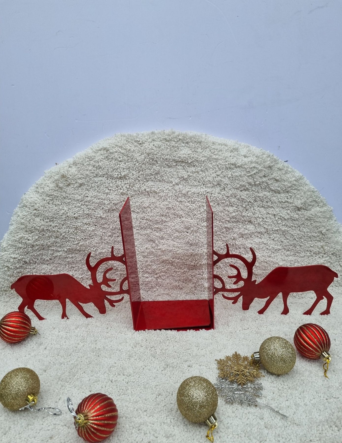 Crimson Reindeer Bookends