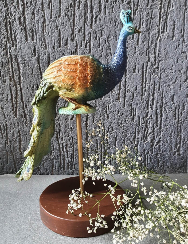 The Perched Peahen Tealight Stand