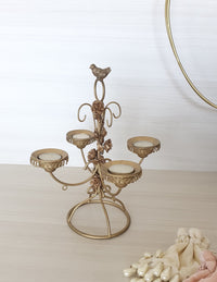 Rosy Perched Candle Holder