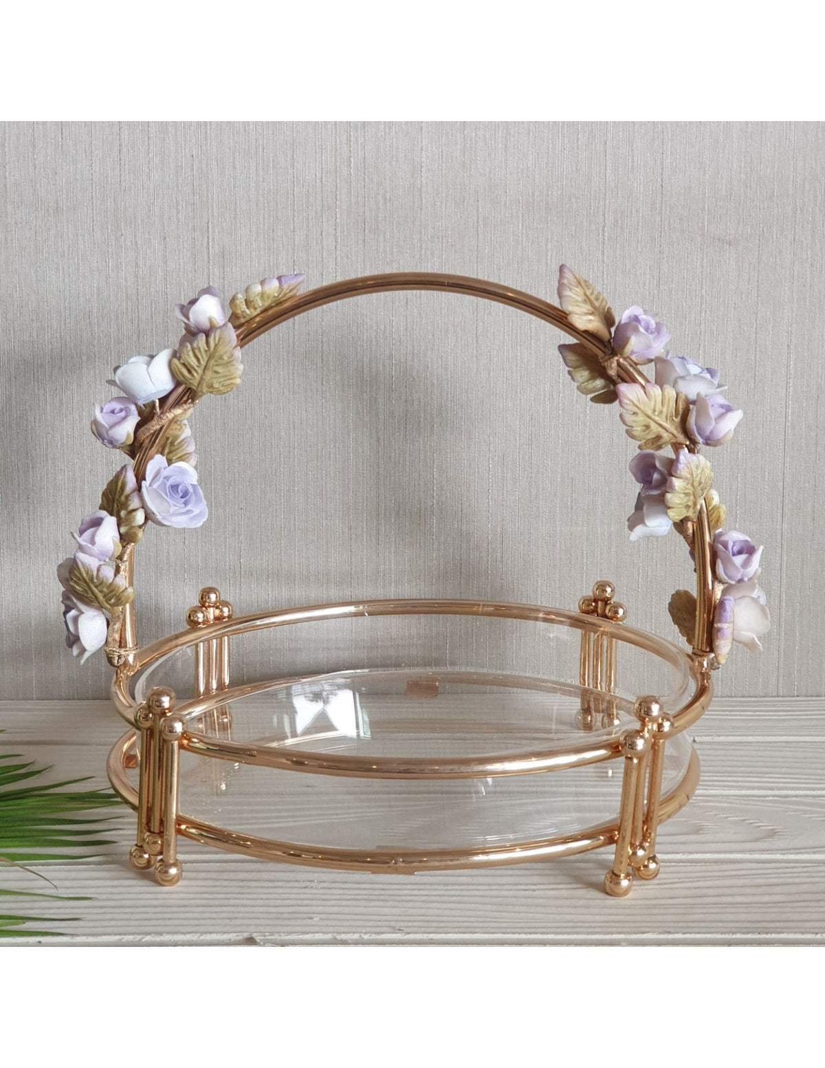 Lavender Floret Metal Tray