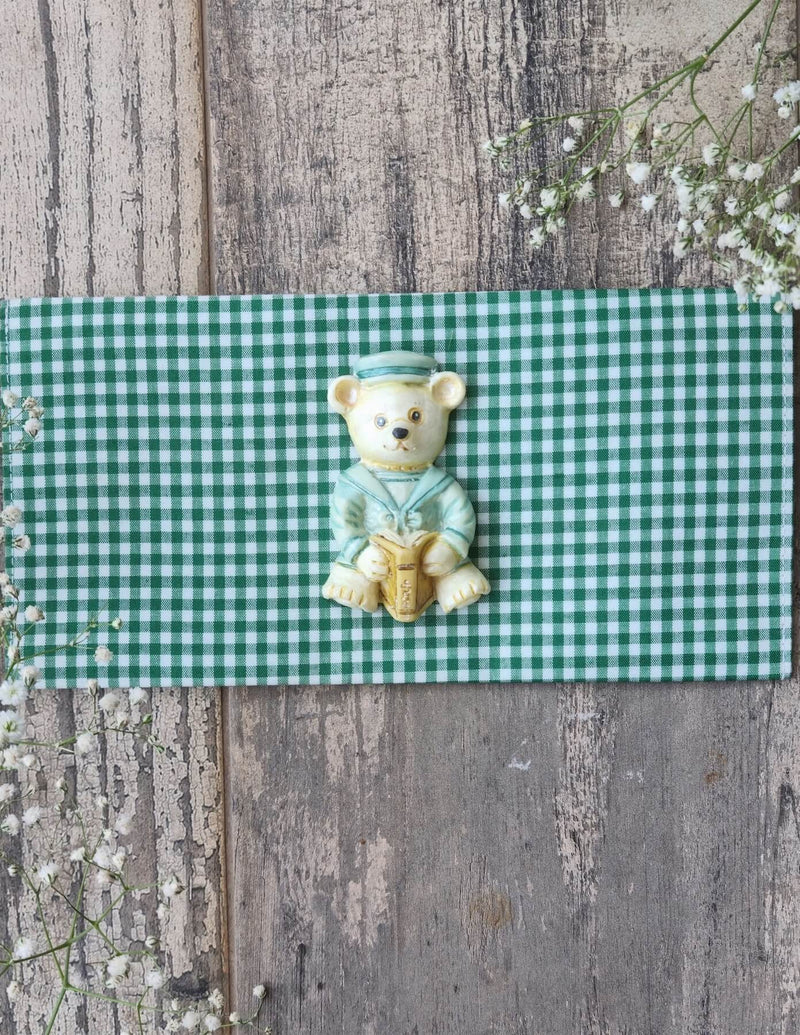 Fern Checkered Teddy Envelope