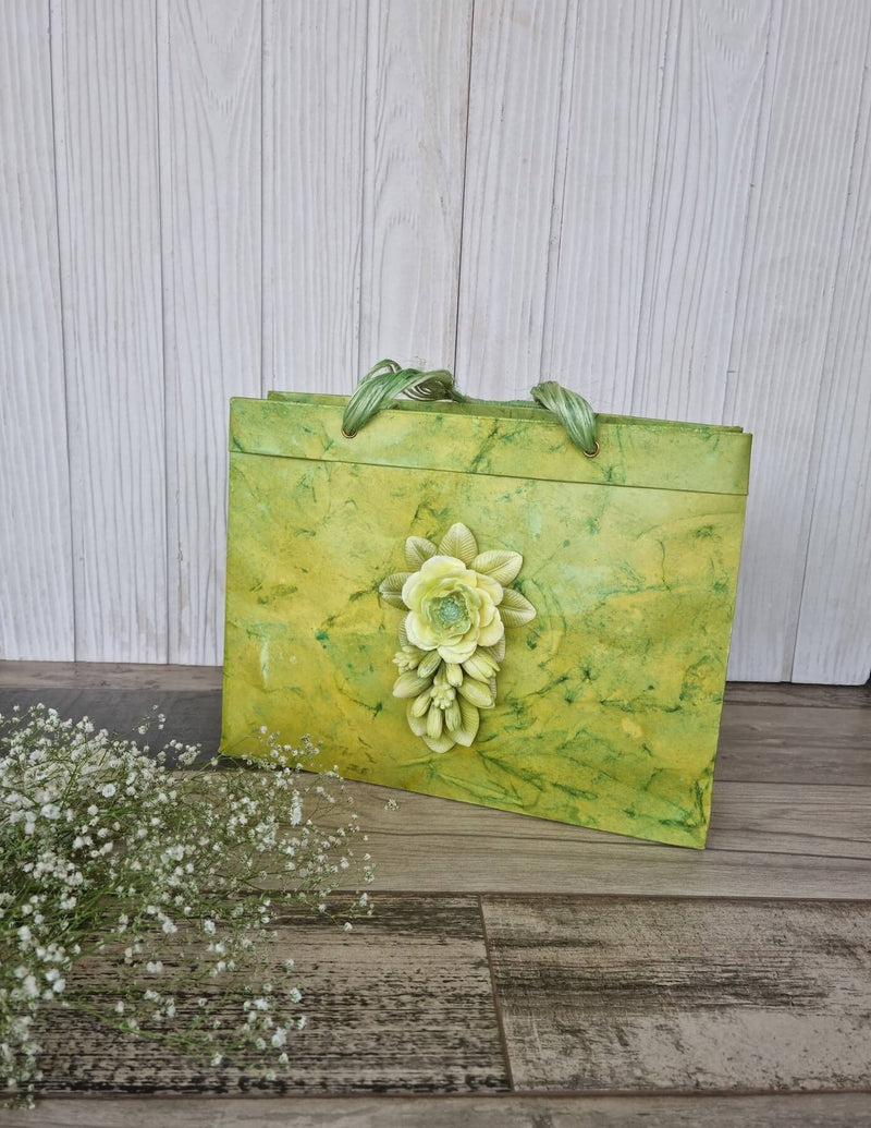 Hinted Lime green Paper Bag