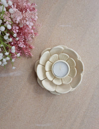 Blossoming Marble Tealight Holder