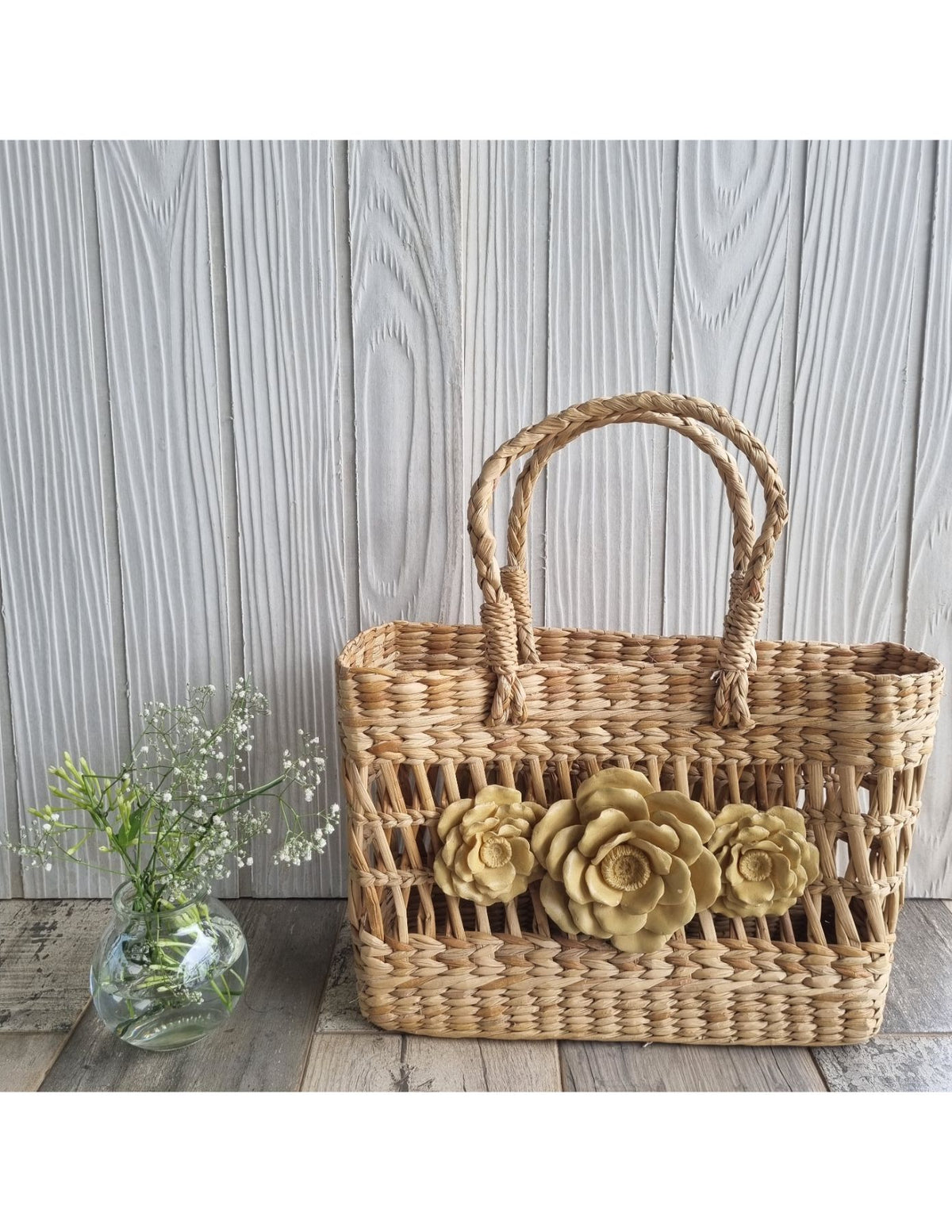 The Basket Triplet-rose Bag