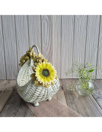 Ivory Blooming Ship Basket