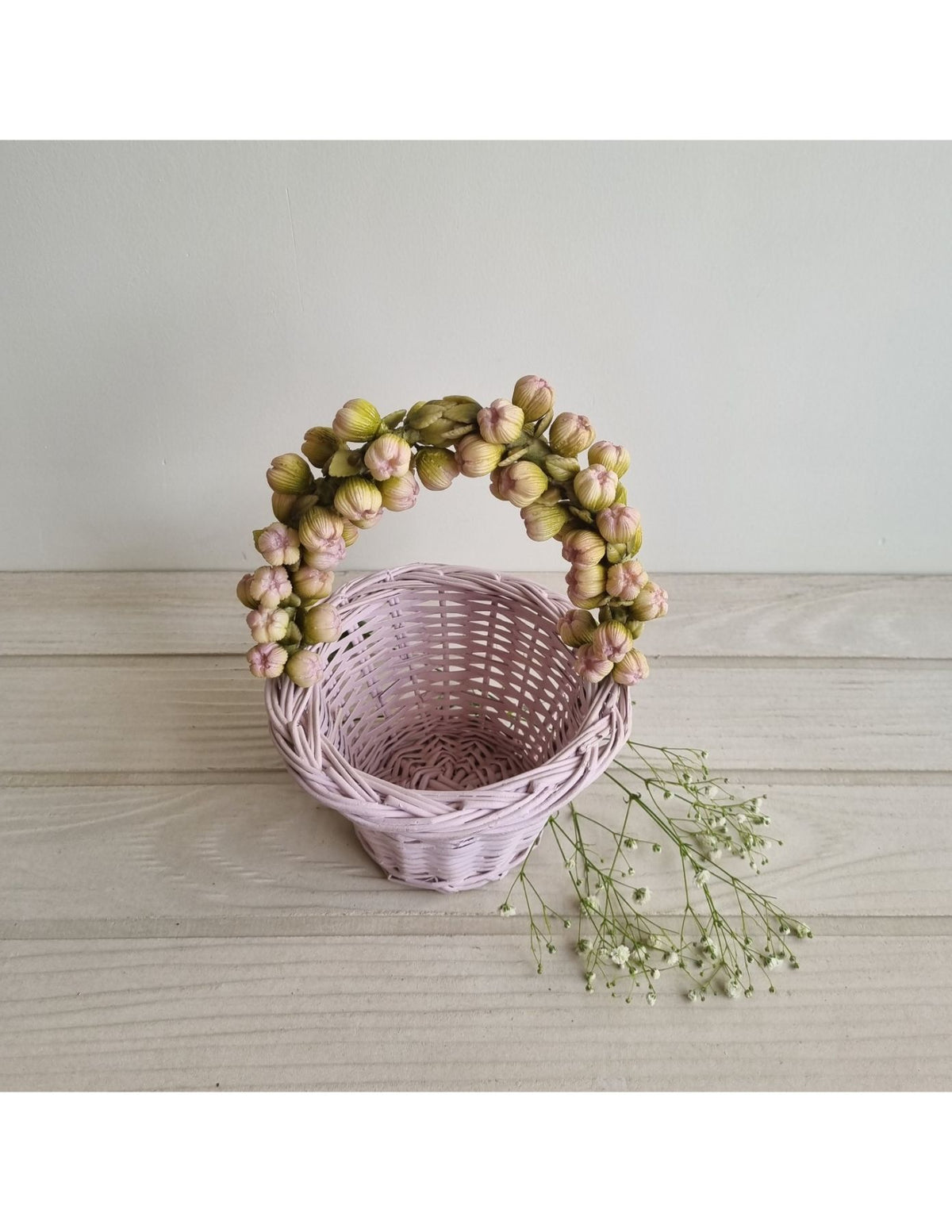 Rosy Lavender Cane Basket