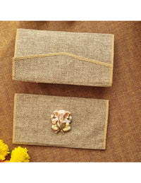 Ganesha Envelope Set: Sand Brown and Mocha Jute Combo