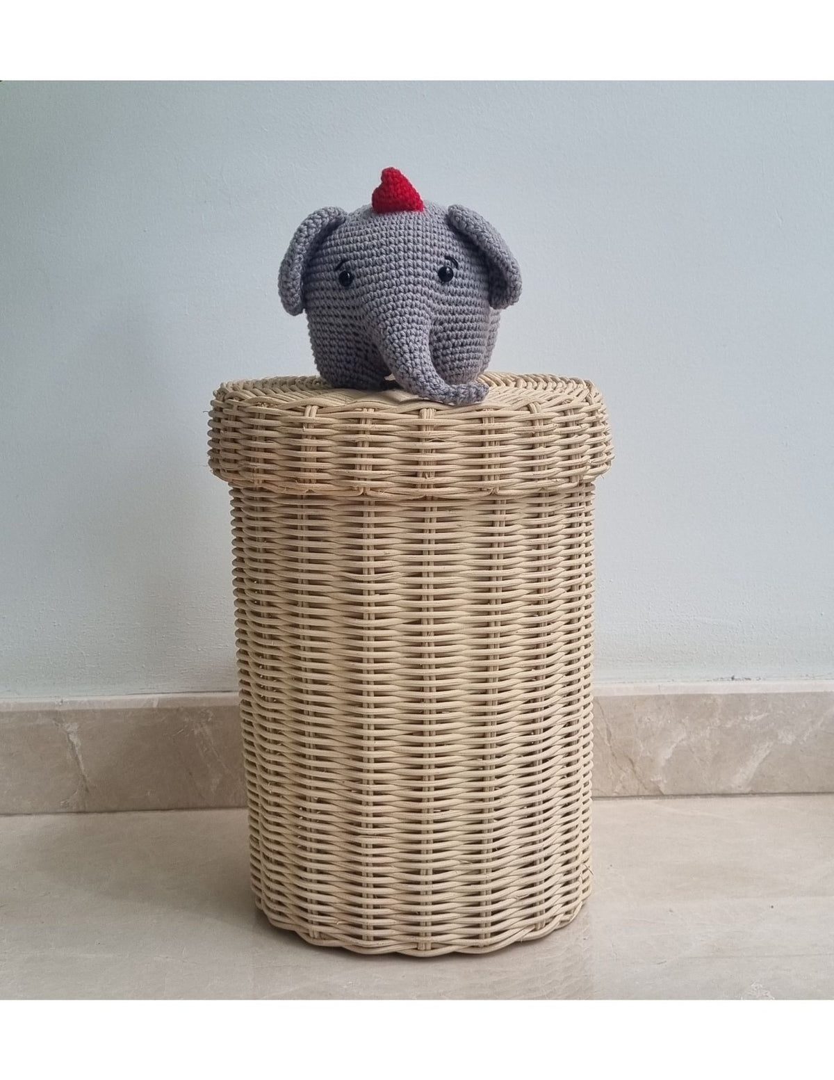 Peanut Jumbo Cane Laundry Basket