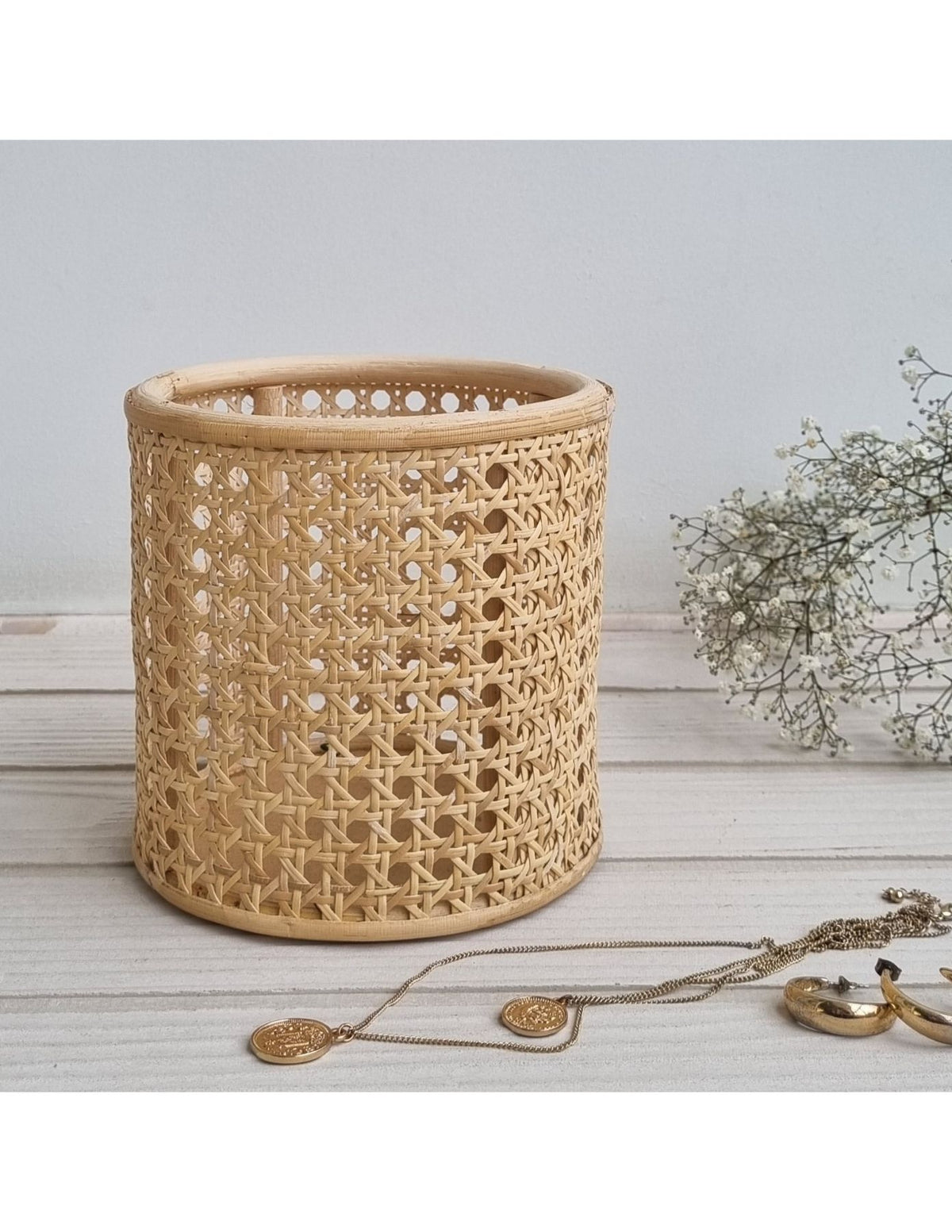 Dustbin Round Cane Basket