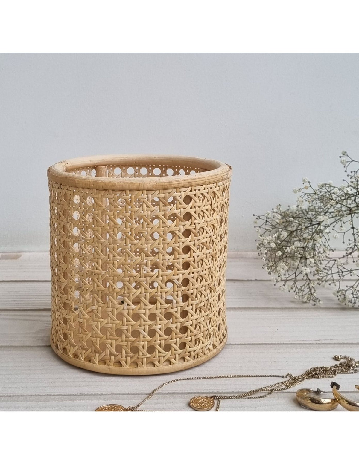 Coffee Cane Dustbin Basket