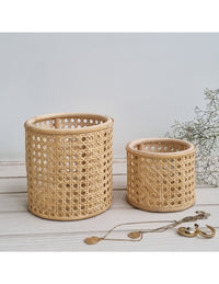 Dustbin Round Cane Basket