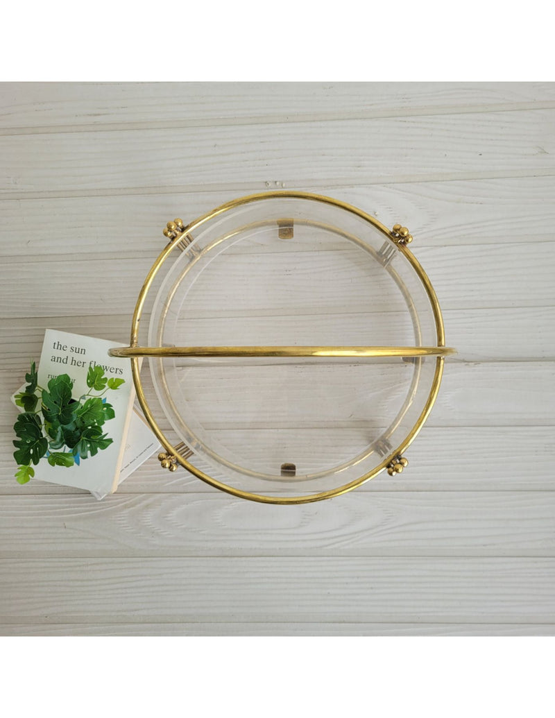 Floret Round brass basket