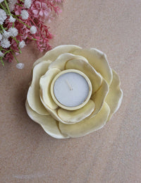 Lemon Rose Base Tealight Holder