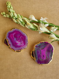 Plum Golden-edged Coasters